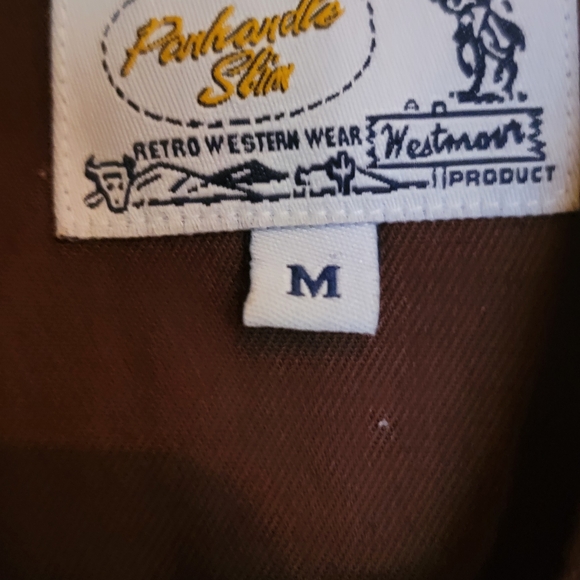 Panhandle Slim Brown Floral Embroidered Button Down Shirt - Picture 2 of 3